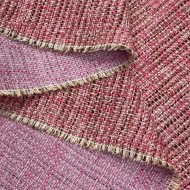 Tissu viscose aspect tweed rose violet