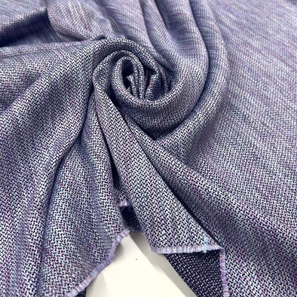 Tissu viscose aspect tweed violet Tissu viscose aspect tweed violet