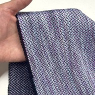 Tissu viscose aspect tweed violet