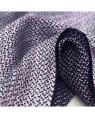 Tissu viscose aspect tweed violet