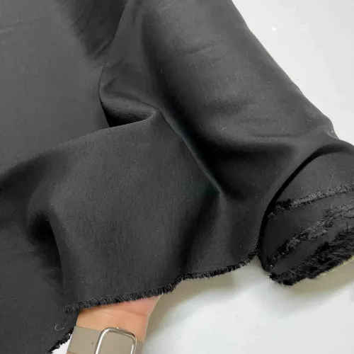 Tissu viscose polyamide noir  - Haute couture