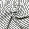 Tissu coton chambray rayures gris - Haute couture Tissu coton chambray rayures gris - Haute couture