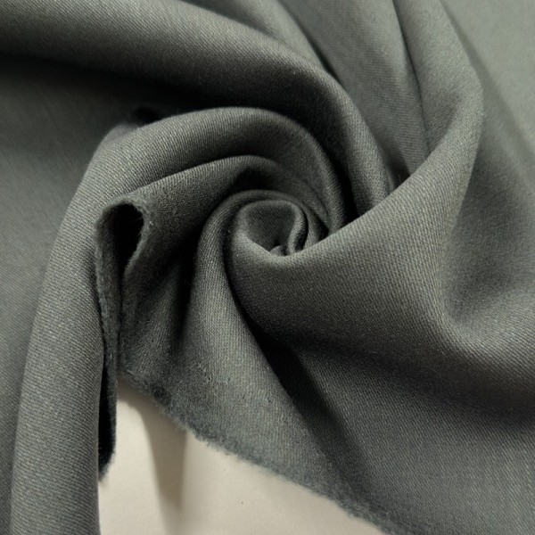 Tissu crêpe de Laine anthracite - Haute couture Tissu crêpe de Laine anthracite - Haute couture