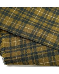 Tissu Laine polyester écossais vert olive Tissu Laine polyester écossais vert olive