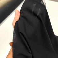 Tissu laine sèche uni noir souple