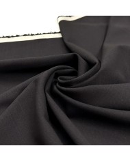 Tissu laine sèche uni noir souple