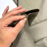 Tissu Cover de laine déperlant chevron kaki