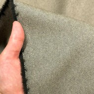 Tissu Cover de laine déperlant chevron kaki