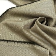 Tissu Cover de laine déperlant chevron kaki