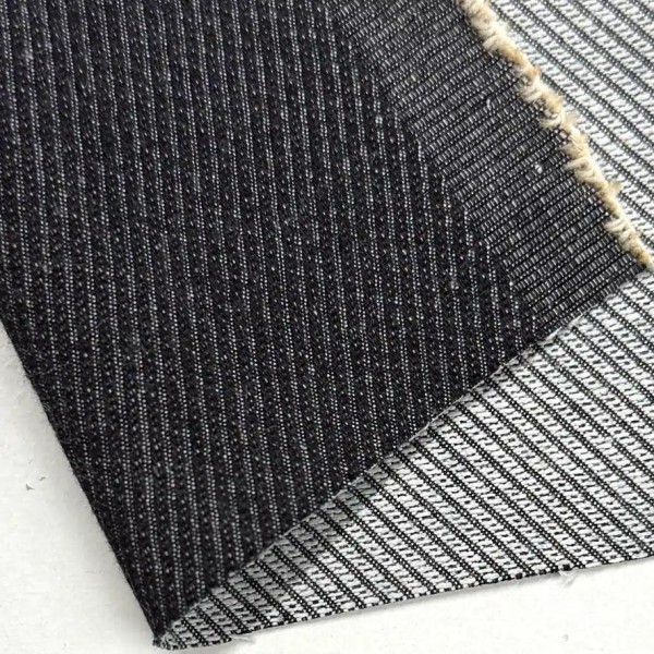 Tissu jeans brut coton élasthanne anthracite Tissu jeans brut coton élasthanne anthracite