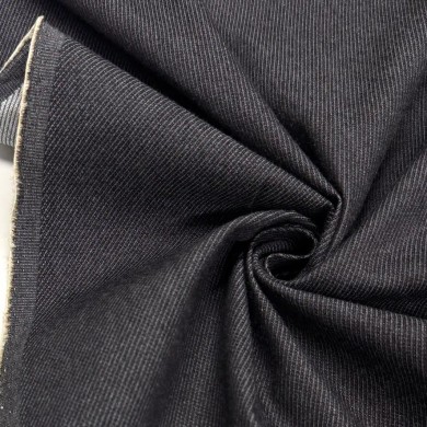 Tissu jeans brut coton élasthanne anthracite