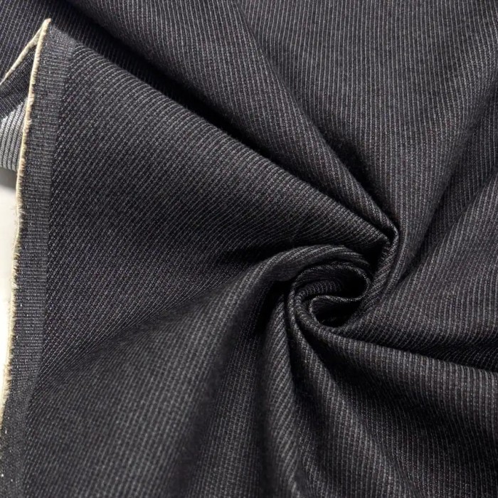 Tissu jeans brut coton élasthanne anthracite
