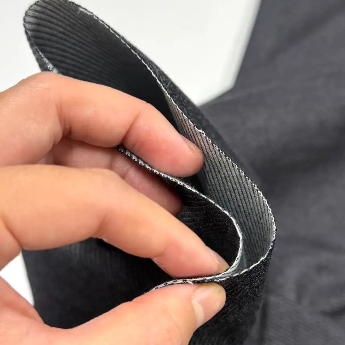 Tissu jeans brut coton élasthanne anthracite