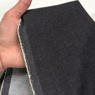 Tissu jeans brut coton élasthanne anthracite