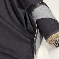 Tissu jeans brut coton élasthanne anthracite