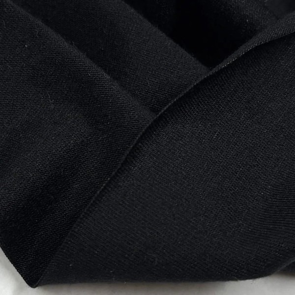Tissu jersey viscose élasthanne uni noir Tissu jersey viscose élasthanne uni noir