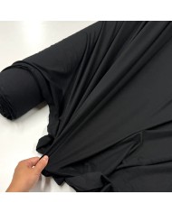Tissu jersey viscose élasthanne uni noir