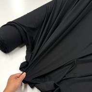 Tissu jersey viscose élasthanne uni noir