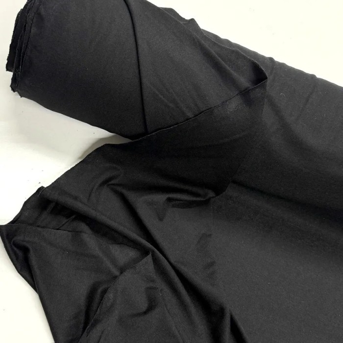 Tissu jersey viscose élasthanne uni noir