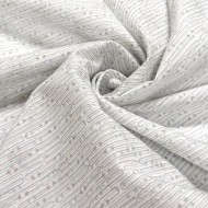 Tissu viscose coton imprimé flèches et étoiles argentées