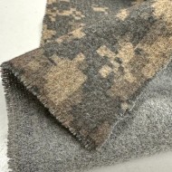 Tissu laine polyester camouflage digital beige kaki