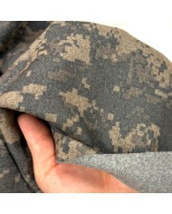 Tissu laine polyester camouflage digital beige kaki