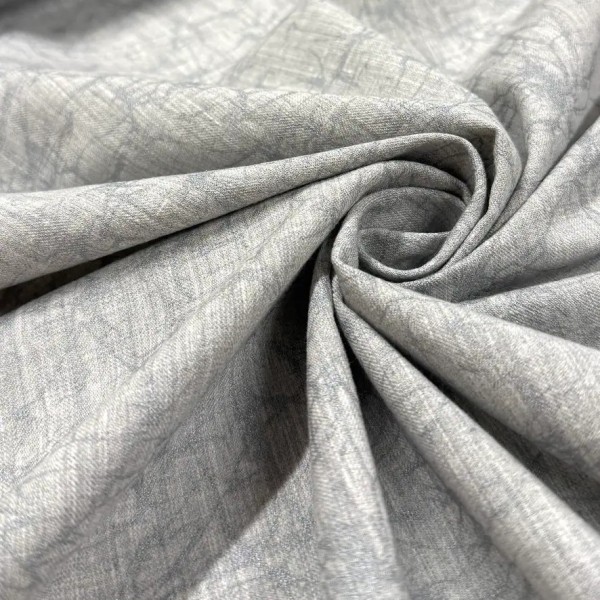 Tissu polyester texturé marbré gris clair Tissu polyester texturé marbré gris clair
