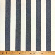 Tissu coton tissé rayures gris blanc - Haute couture