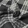 Tissu lainage gros carreaux noir blanc - Haute couture