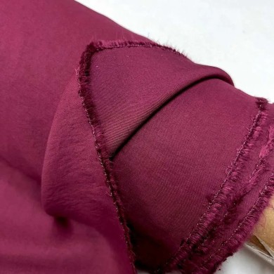 Tissu viscose polyamide bordeau - Haute couture