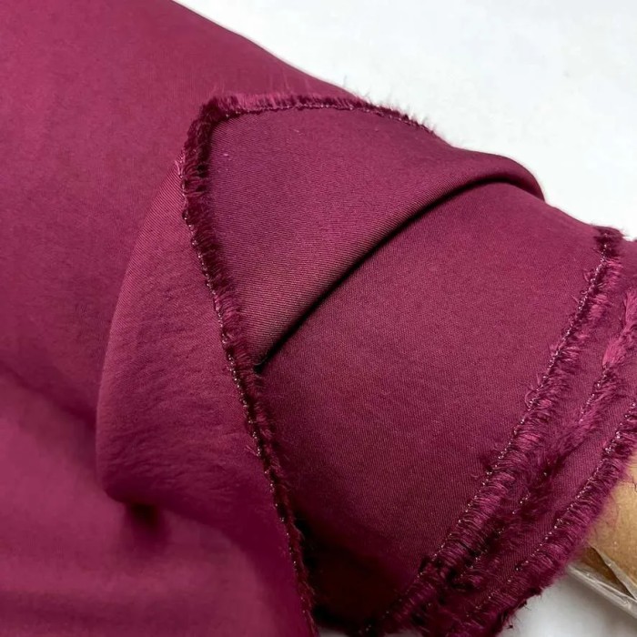 Tissu viscose polyamide bordeau - Haute couture