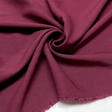Tissu viscose polyamide bordeau - Haute couture