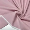 Tissu coton chambray rose uni - Haute couture