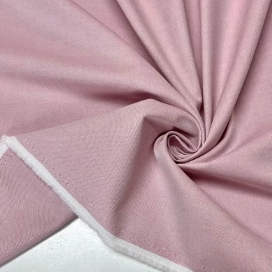 Tissu coton chambray rose uni - Haute couture Tissu coton chambray rose uni - Haute couture