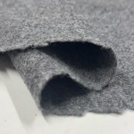 Tissu laine gris chiné uni - Haute Couture