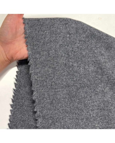Tissu laine gris chiné uni - Haute Couture Tissu laine gris chiné uni - Haute Couture