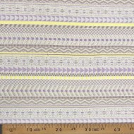 Tissu polyester coton lurex ethnique pastel & fluo