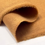 Tissu drap de laine polyester uni ocre