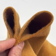 Tissu drap de laine polyester uni ocre