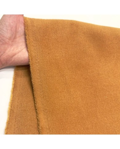 Tissu drap de laine polyester uni ocre Tissu drap de laine polyester uni ocre