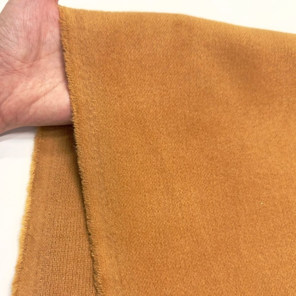 Tissu drap de laine polyester uni ocre Tissu drap de laine polyester uni ocre
