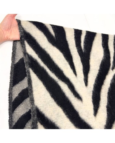Tissu Drap de laine polyester imprimé zébré Tissu Drap de laine polyester imprimé zébré