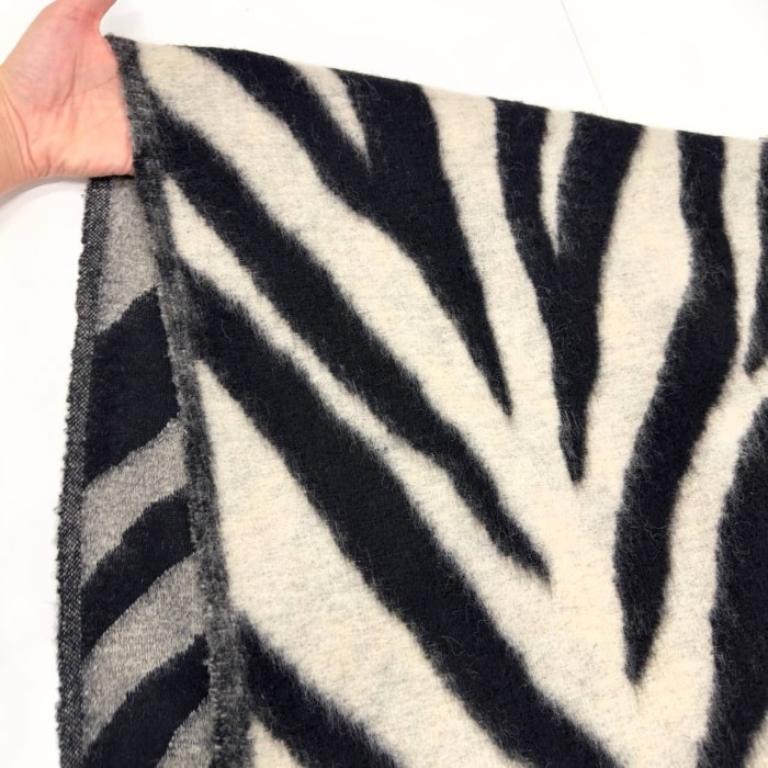 Tissu Drap de laine polyester imprimé zébré