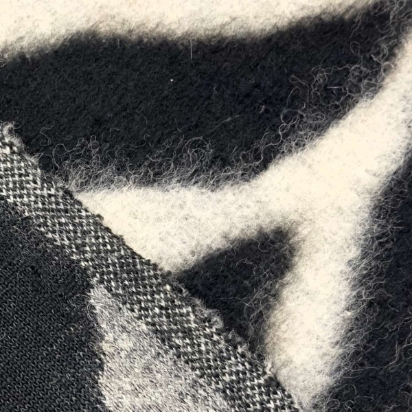 Tissu Drap de laine polyester imprimé zébré Tissu Drap de laine polyester imprimé zébré