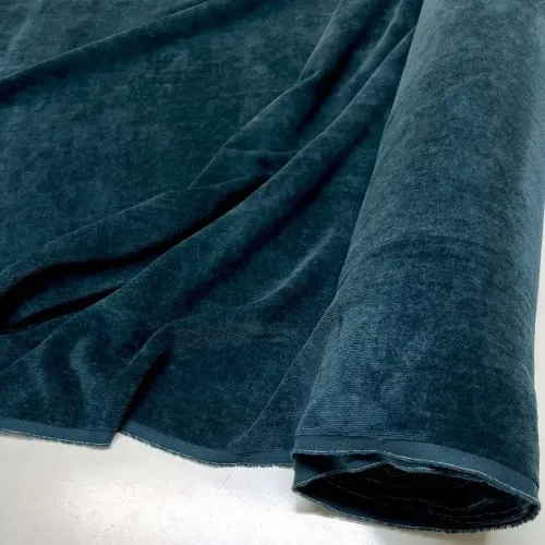 Tissu éponge coton bleu marine Haute gamme