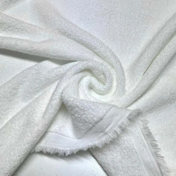Tissu éponge coton blanc Haute gamme Tissu éponge coton blanc Haute gamme
