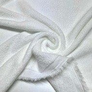 Tissu éponge coton blanc Haute gamme Tissu éponge coton blanc Haute gamme