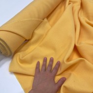 Tissu laine polyamide uni jaune