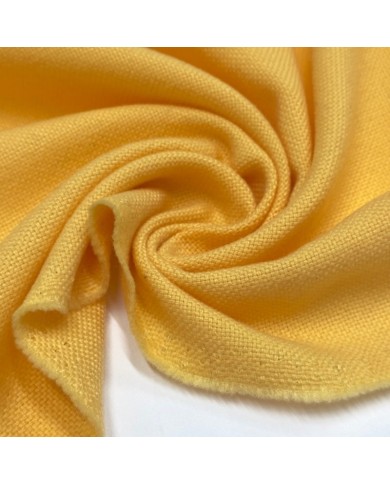 Tissu laine polyamide uni jaune
