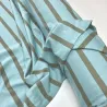 Tissu jersey coton rayures turquoise gris Tissu jersey coton rayures turquoise gris